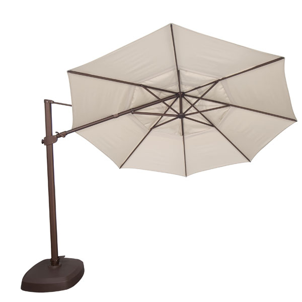 11.5' AG Series Cantilever Umbrella Black Frame Grade A by Treasure Garden - Image 2